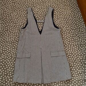 Zara plaid pleated apron dress medium preppy dark academia